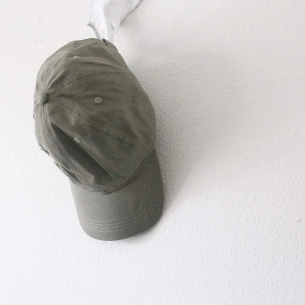 Embroidered Flower Pink And Olive Green Women's Cap - Picture 5 of 5